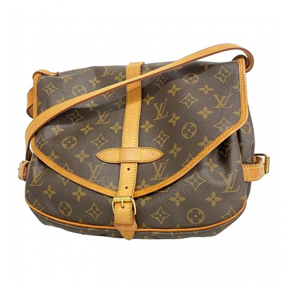 Louis Vuitton Bag Monogram Brown Shoulder Saumur - Picture 1 of 9